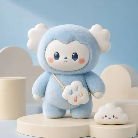 Original Cloud Bear Plush Designer Toy Figure Prompt
