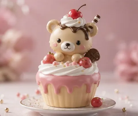 Dessert Bear Resin Figure Prompt