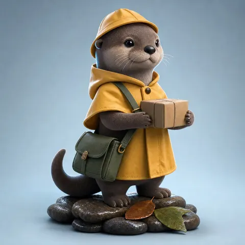 Otter Postman Designer Toy Figure Prompt