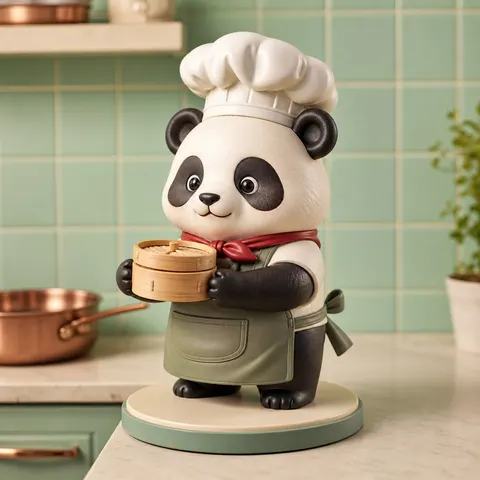 Original Panda Chef Blind Box Figure Prompt