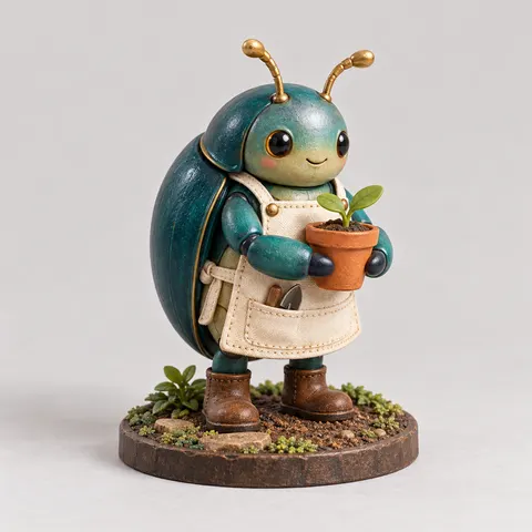 Original Beetle Gardener Resin Collectible Figure Prompt