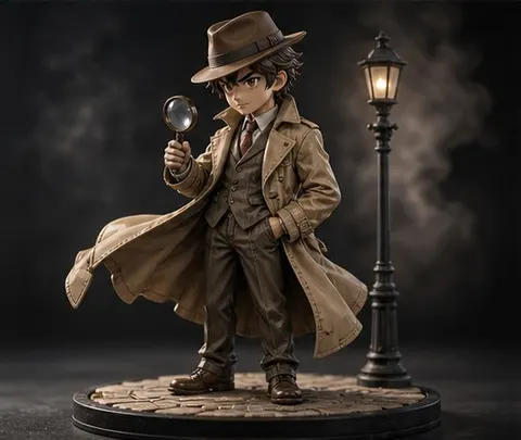Vintage Detective GK Figure Prompt