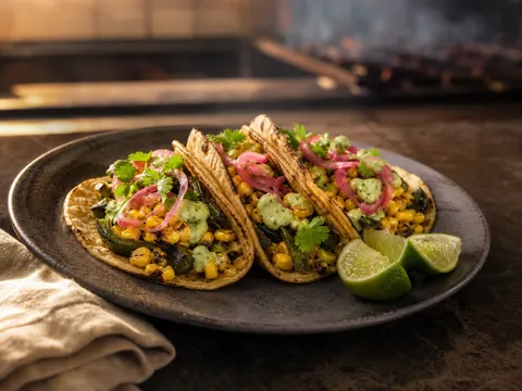 Grilled Corn and Lime Taco Food Photography Prompt