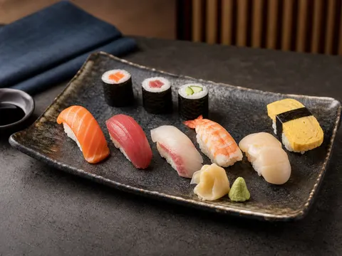 Japanese Sushi Platter Food Photography Prompt
