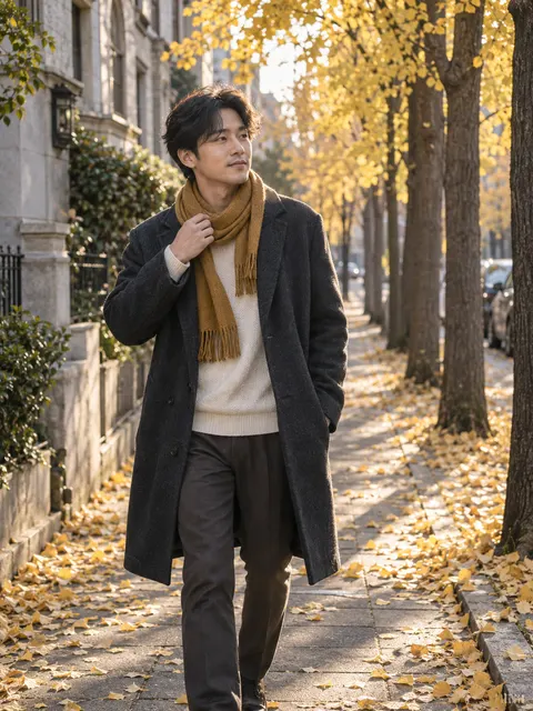 Autumn Ginkgo City Walk Photo Shoot Prompt