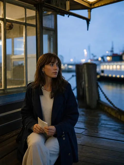 Twilight Harbor Waiting Film Photo Shoot Prompt