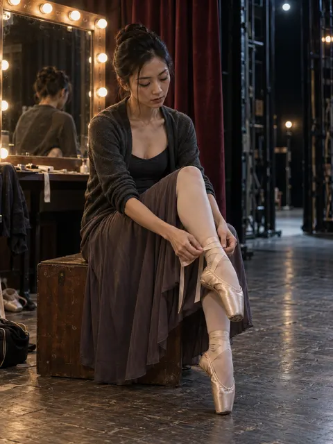 Old Theater Ballet Dancer Backstage Photo Shoot Prompt