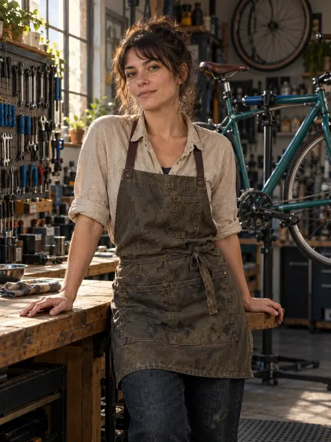 Bicycle Workshop Morning Light Editorial Photo Prompt