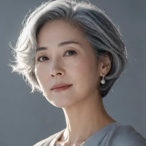 Silver Hair Fine Art Portrait Prompt