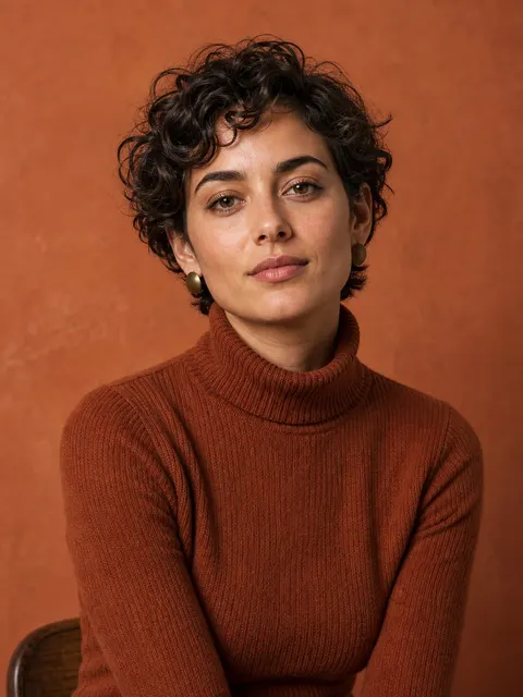 Terracotta background character portrait prompt