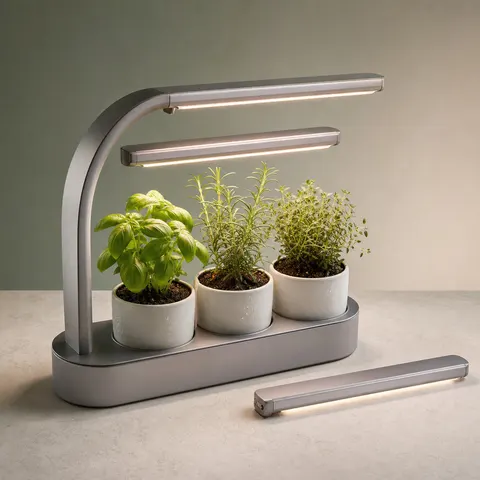 Modular Desktop Growing Light Product Advertising Prompt