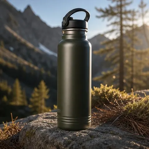 Outdoor Bottle Product Scene Prompt