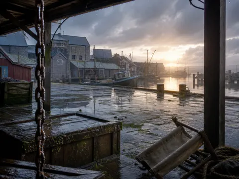 Old Harbor After the Storm Morning Scene Prompt