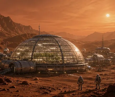 Mars Greenhouse Base Prompt