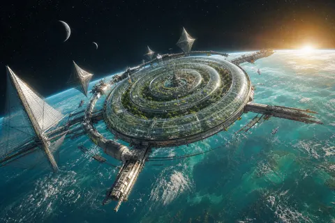 Orbital Seed Vault Greenhouse Station Sci Fi Prompt