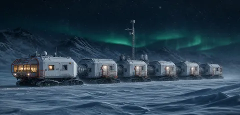 Polar Night Mobile Research Base Science Fiction Prompt