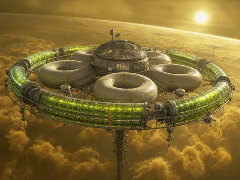 Venus Upper Atmosphere Algae Farm Science Fiction Prompt