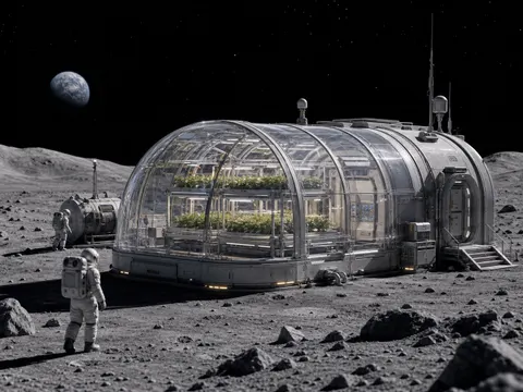 Lunar greenhouse module sci-fi prompt