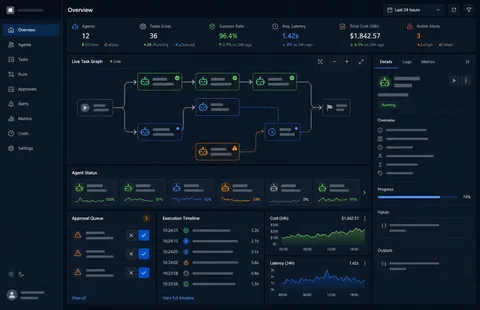 AI Agent Operations Dashboard UI Design Prompt