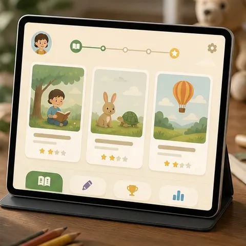 Kids Reading App UI Prompt