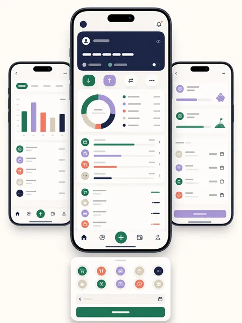 Personal Finance Expense Tracker App UI Prompt