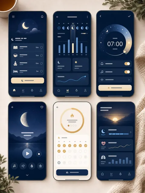 Sleep Habit Tracker Mobile App UI Prompt